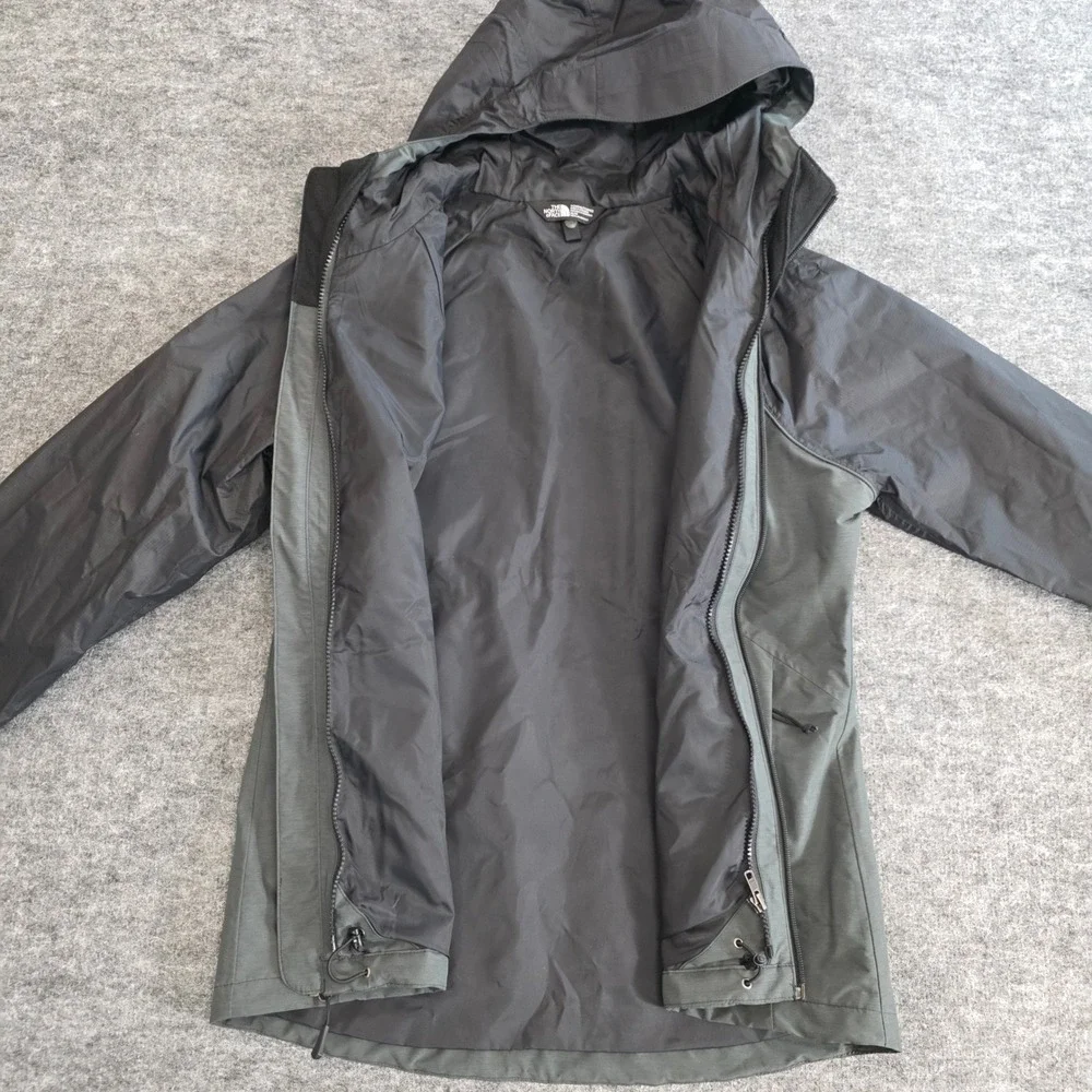 The North‎ Face Jacket Womens Medium Regular Grey Black DryVent Full Zip Hooded